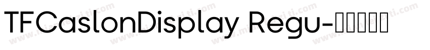 TFCaslonDisplay Regu字体转换